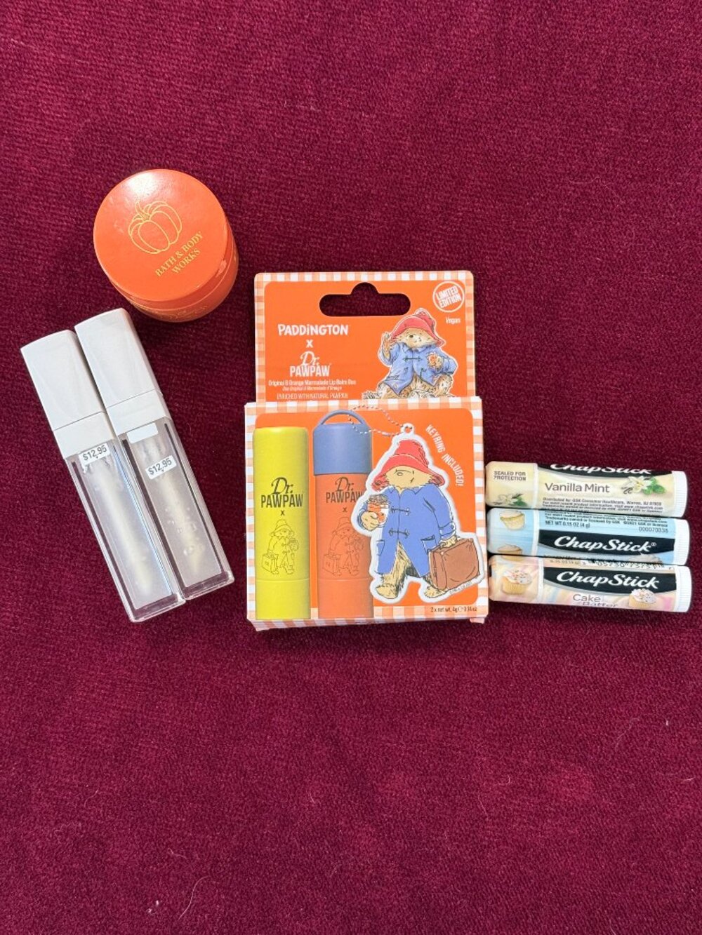 Paddington Lip Balm, Bath & Body Works Lip Plumper & Lip Mask Chapsticks (3) - Picture 1 of 11